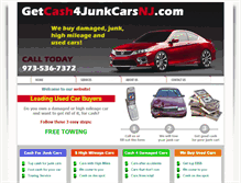 Tablet Screenshot of getcash4junkcarsnj.com